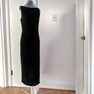 dress S black vintage ANNE KLEIN wool sleeveless
